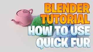 Blender beginner series No. 50 - Quick fur