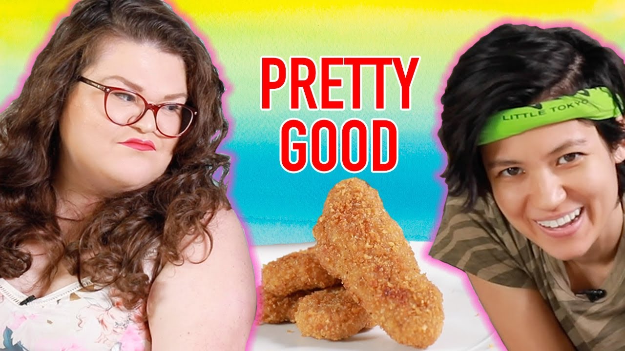 Kristin And Jen Try Every Trader Joe's Vegan Food Kitchen & Jorn