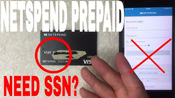 ✅  Do You Need Social Security Number SSN To Get Netspend Prepaid Visa Card? 🔴