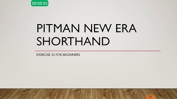 Class no. 11 pitman new era exercise no. 32 for beginners