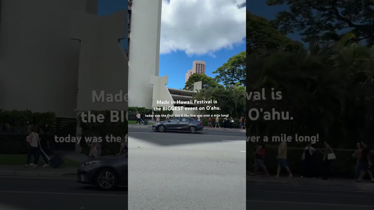 MADE IN HAWAII FESTIVAL 2025 🌺 The line for Day 1 was a mile long going into Waikiki!