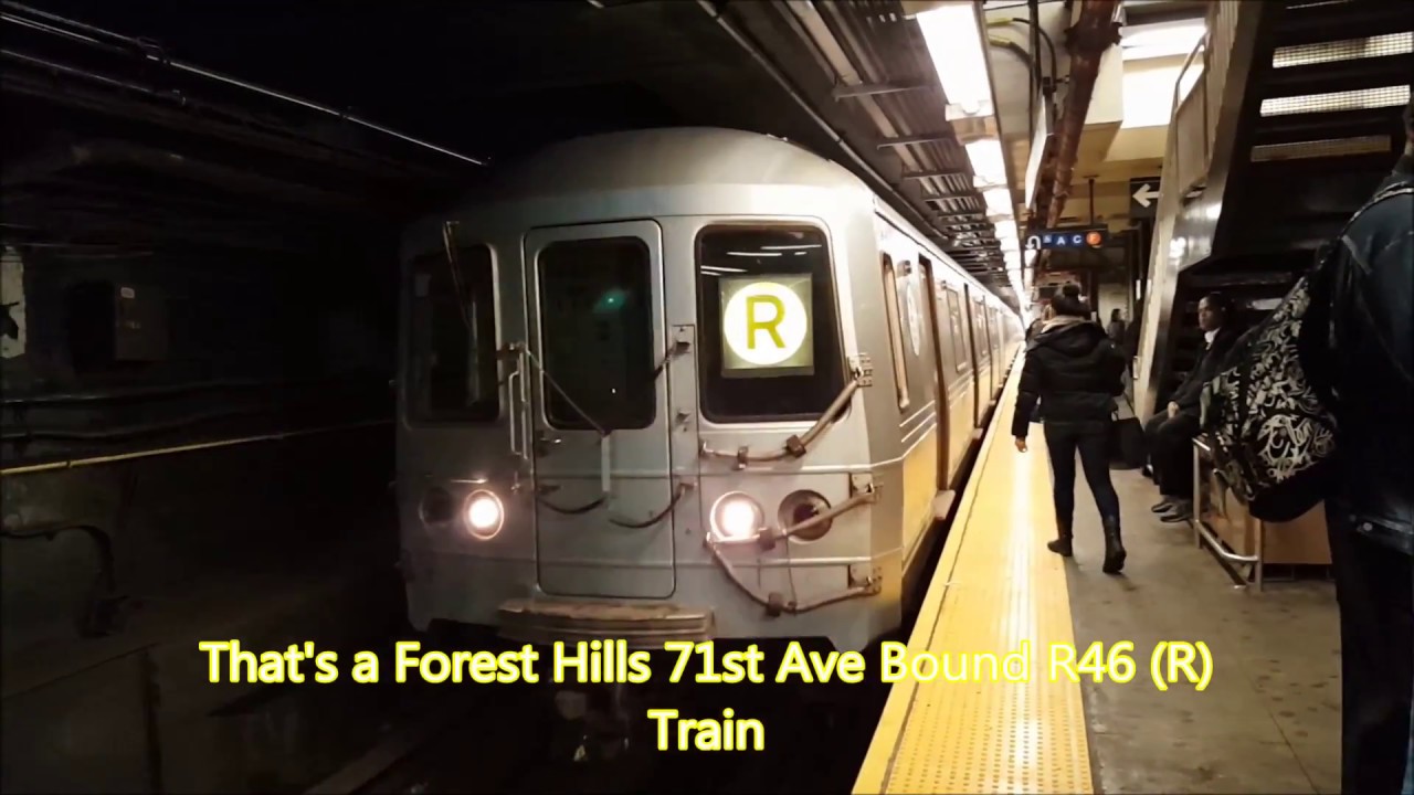 NYC Subway#35 Queens Bound R46 (R) Train RFW Ride Jay St To Whitehall ...