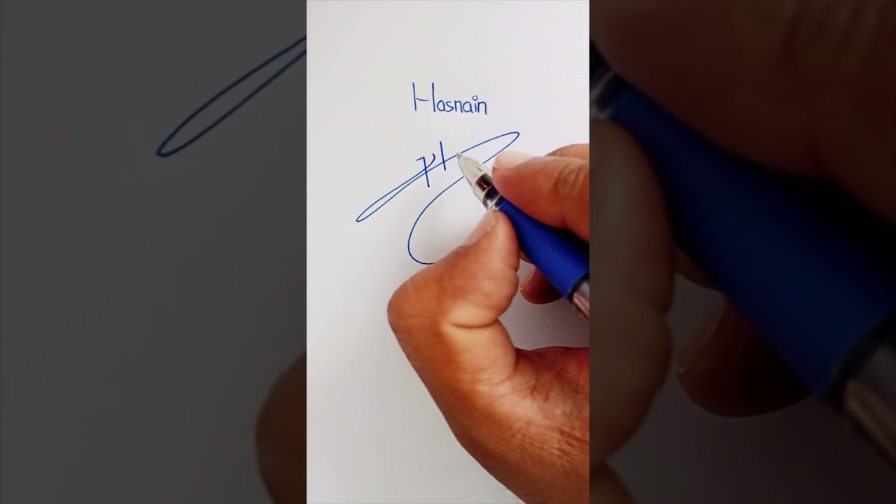 Hasnain name signature.  