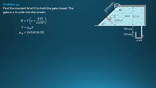 FLUID PRESSURE on PLANE SURFACES, Example 44