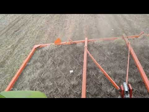 Subble Harrowing for Grass reseeding.