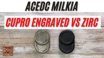 ACEdc Milkia Engraved Cupronickel VS Zirc Slider Haptic Fidget Toy. Fablades comparison Review