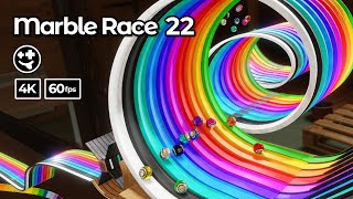 Marble Races, Race 22 | #marblerace #marbles #marblerun #blender #animation #physics #60fps