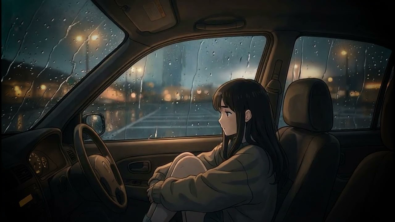 Rain Inside a Quiet Car 🚗🌧️ | 8 Hours of Gentle Music & Calm Ambience