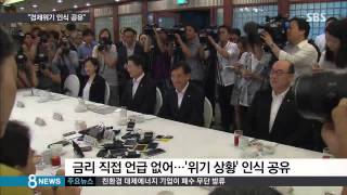 [경제] 두 경제 수장의 만남...'위기 상황' 인식 공유 (SBS8뉴스|2014.7.21)
