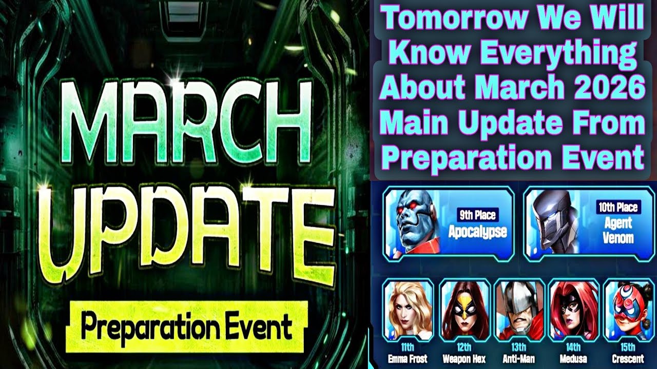Tomorrow We Will Know Everything About March 2026 Update Preparation Event - Marvel Future Fight