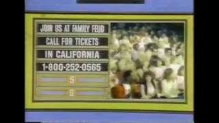Family Feud ticket plug, 1982