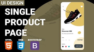 How To Make Epic App - Single Product Page | HTML CSS BOOTSTRAP Speed Coding