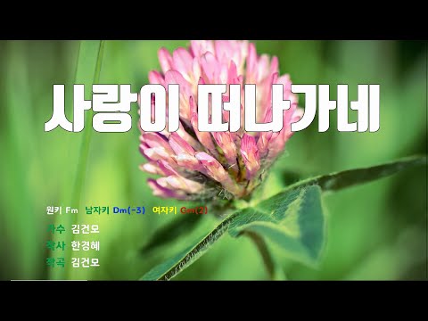 [은성반주기] 사랑이떠나가네 - 김건모 /MR/가사