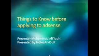 Google Adsense Account: Things to know before applying / Tips to get Approved in Adsense screenshot 1