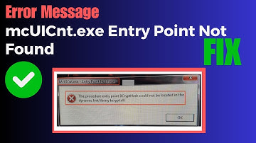 Fix mcUICnt.exe Entry Point Not Found The Procedure Entry Point BCryptHash Could Not Be Located 2025