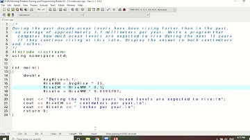 Tonny Gaddis Problem solution chapter 2 (Future Ocean Level)