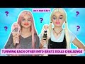 Turning Each Other Into Bratz Dolls ~ Makeup Challenge ~ Jacy and Kacy
