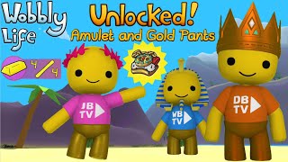 WE UNLOCKED THE AMULET & GOLD PANTS IN WOBBLY LIFE UPDATE v0.6.6