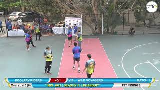 WILD VOYAGERS VS POOJARY RIDERS MATCH AT **MPL 2021 | SEASON 11 | BHANDUP*