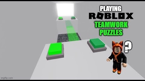 COMPLETING THE ENTIRE 2 PLAYER LEVEL SECTION IN ROBLOX TEAMWORK PUZZLE!!!