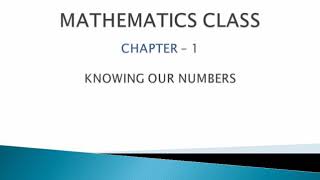 Operation on large numbers | class 6| ch- 1