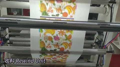 4 color stack type plastic film flexo printing machine flexographic printer