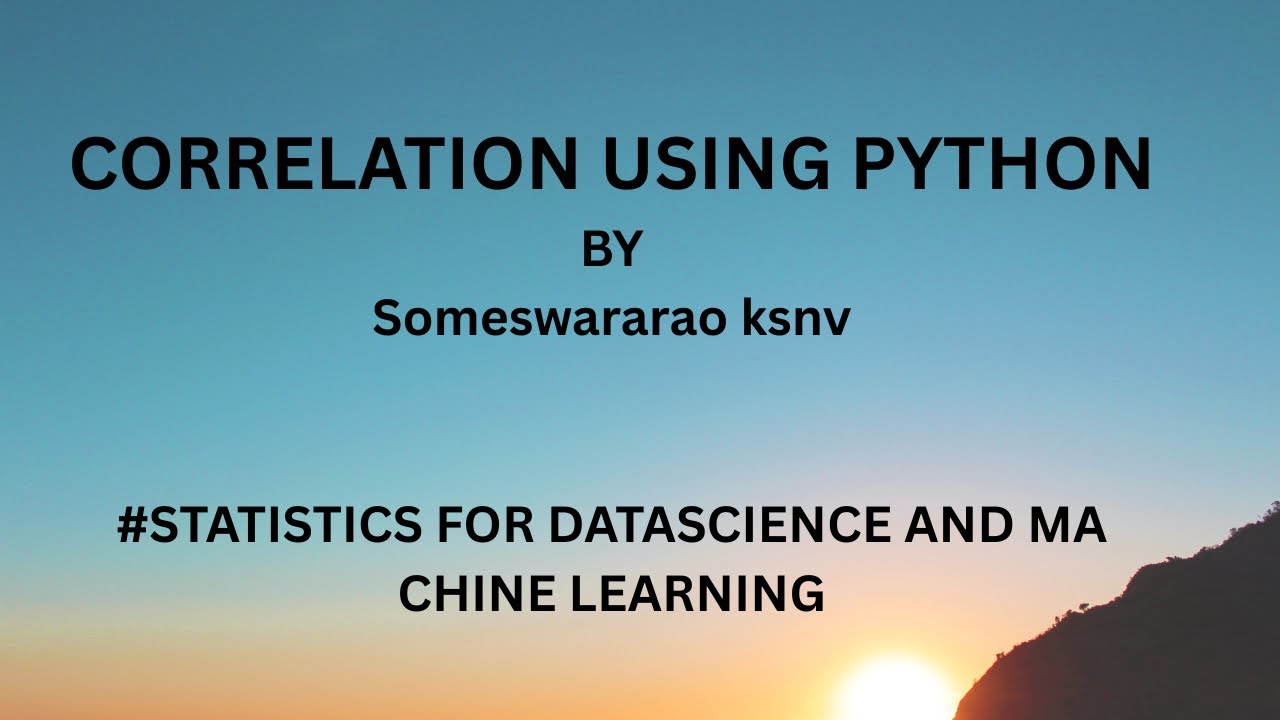 CORRELATION USING PYTHON - YouTube