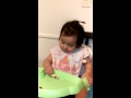 Baby meia eats her favorite snack