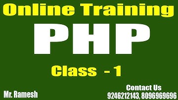 PHP Online Tutorials || PHP Class - 1 || by  Ramesh