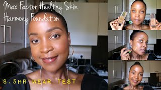 Max factor Healthy Skin Harmony Foundation|1st Impressions & 8.5hr Wear Test| Drugstore Foundation