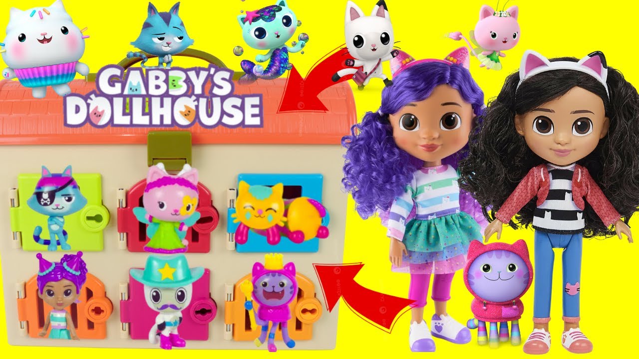 Gabby's Dollhouse Surprise Doors with Keys Compilation Video