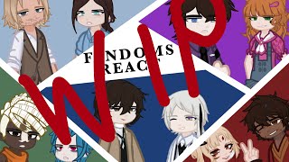 Fandoms react to Arcane WIP || Jinx & Ekko || BSD, hg, Marauders, FNAF || 0.5X