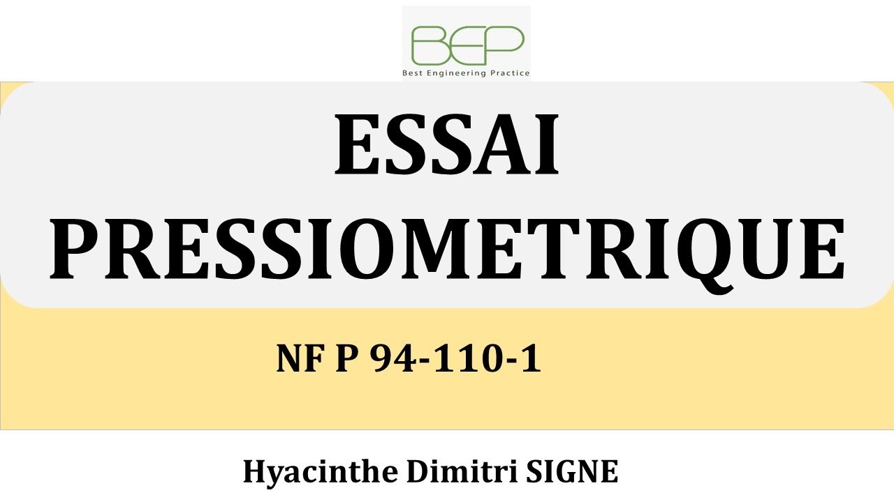 Géotechnique: Essai préssiométrique - Comment interpréter L' essai pressiométrique  NF P 94-110-1