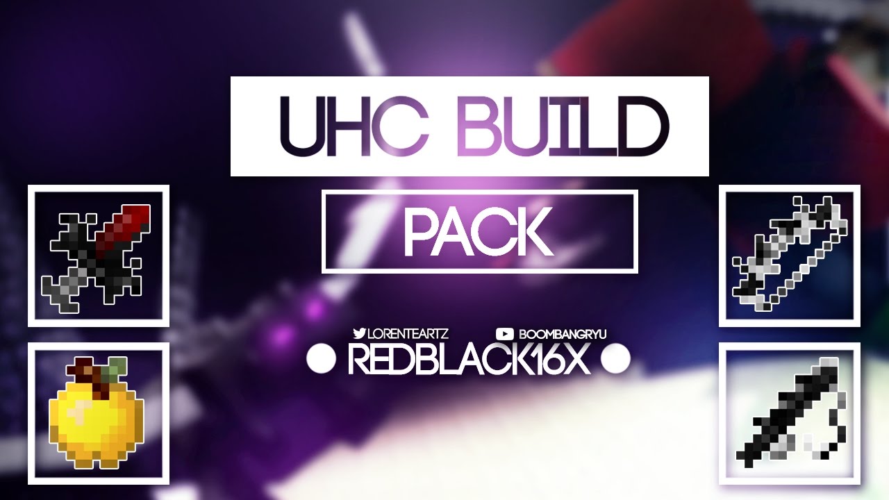 MINECRAFT PVP TEXTURE PACK - REDBLACK16XLIKO - UHC/KOHI
