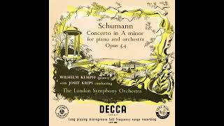 Robert Schumann Piano Concerto In A Minor Wilhelm Kempff London Symphony Orchestra Josef Krips