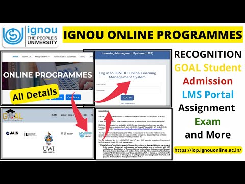 IGNOU Online Programmes/Courses Full Information || Recognition, Admission, LMS Portal, Assignment