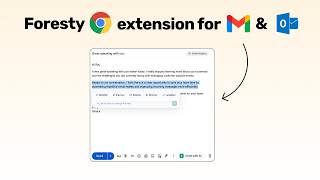Foresty chrome extension - writing assistant for Gmail and Outlook
