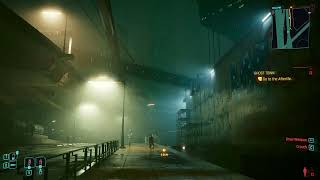 Cyberpunk 2077 ASMR WALK through Night CIty in the Rain.