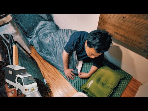 Rain, rain, rain. Car Camp ｜ DIY Light Truck Camper ｜ 63