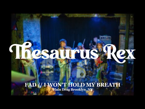 Thesaurus Rex - FadI Won't Hold My Breath - Live From Main Drag