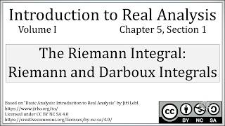Riemann (...Darboux) Integrals