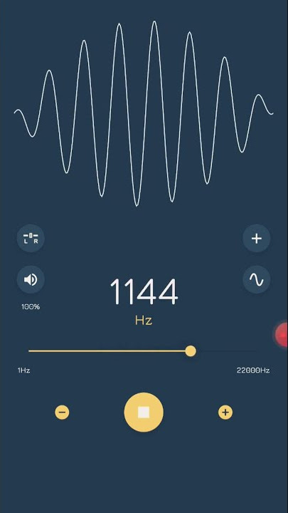 Sound frequency from 1Hz to 22000Hz in sine wave