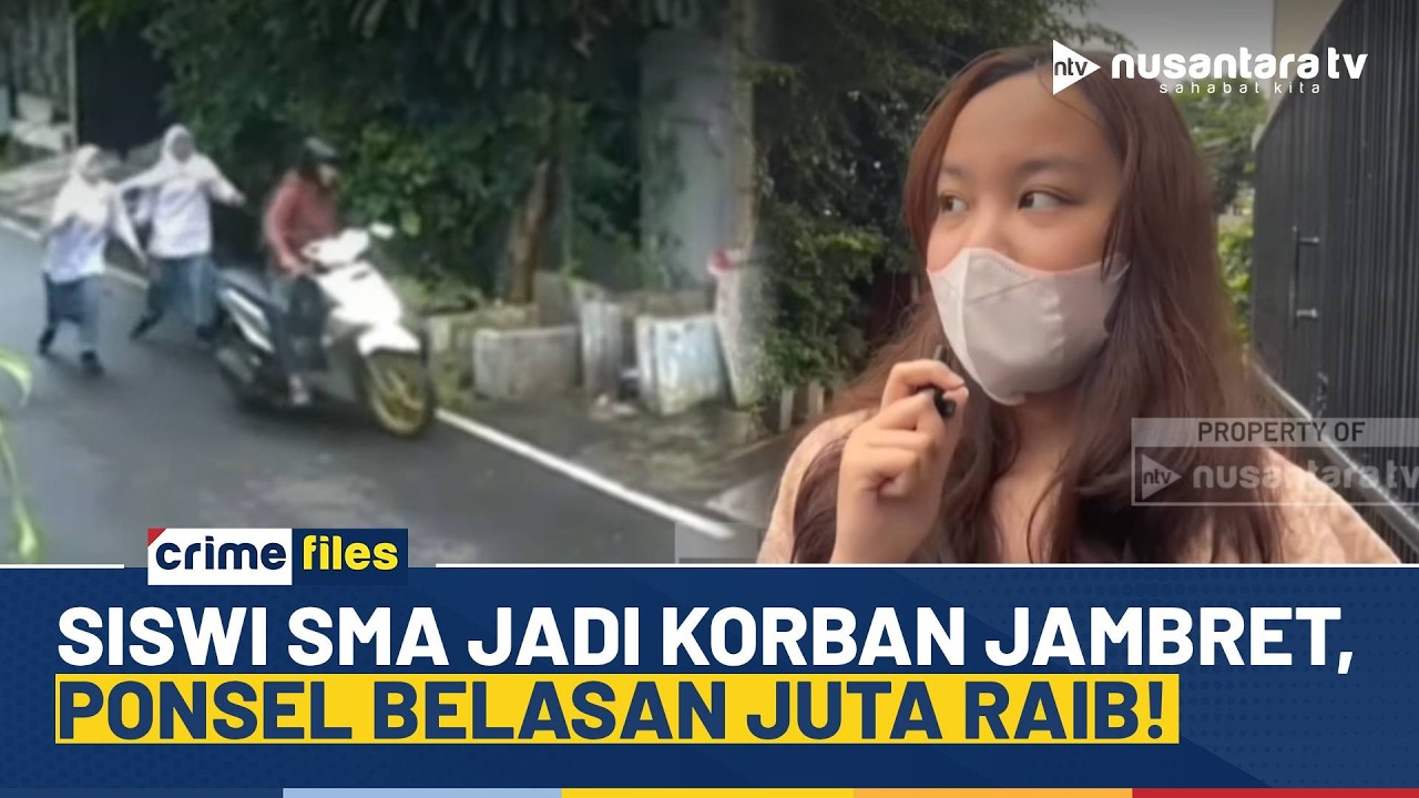 Berangkat Sekolah Sambil Main Ponsel, Siswi SMA Jadi Korban Jambret | CRIME FILES
