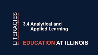 3.4 Analytical and Applied Learning