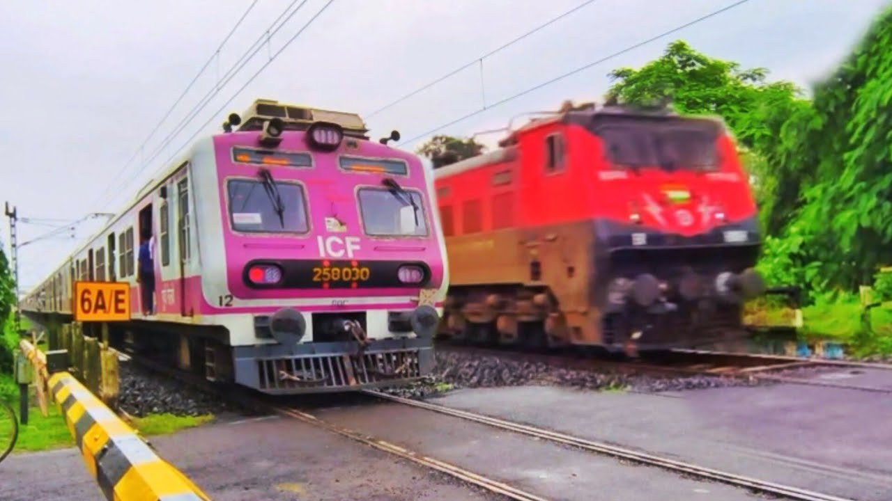 Furious Train Crossing : Old Rajdhani Livery Teesta Torsa Express Meet ...