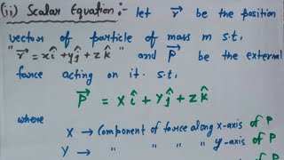 lec-29 scalar equation of a rigid body in mechanic with proof ||#mechanics  #rigid #ug math #PGmath