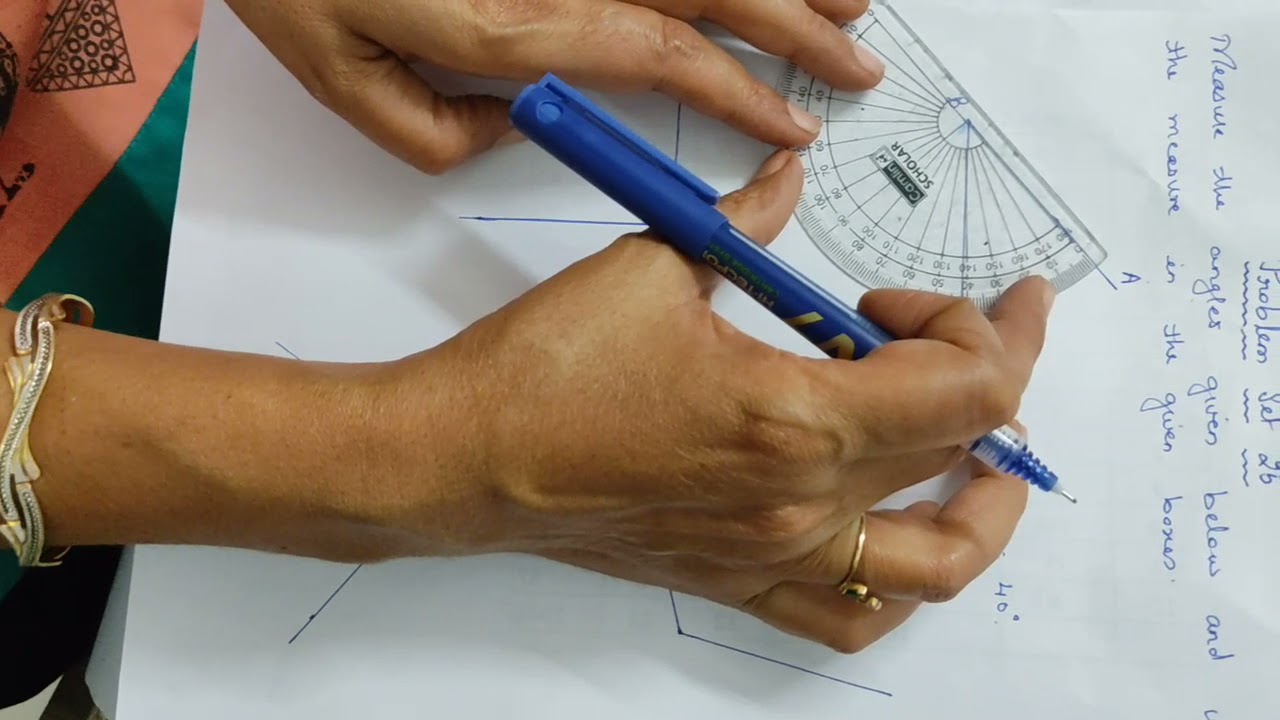 Measure angle using Protractor