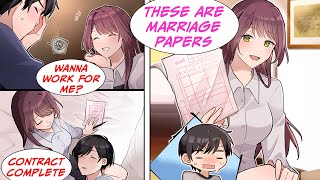 [Manga Dub] A rich girl reached out to me after I got fired... I got drunk and passed out...[RomCom]