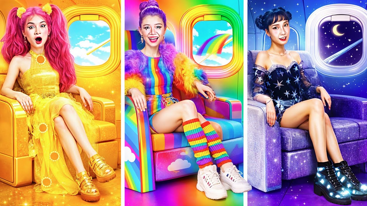 Jour, Nuit et Arc-en-ciel ! KPop Demon Hunters dans l'avion