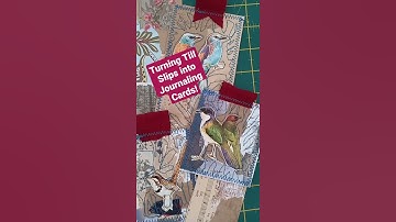 Journaling Cards Made From Recycling Till Slips / Snippet roll / Recycle paper / create / #Shorts